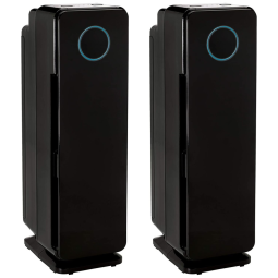 Purificador de Ar com Filtro HEPA 5 em 1 e 3 Velocidades, Cobertura 14 m2, 110V, 2UN, GermGuardian, Preto