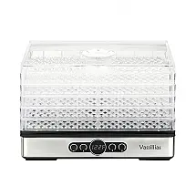 Desidratador de Alimentos Vassillias Branco com Controle de Temperatura e 5 Bandejas Livres de BPA 400W 120V