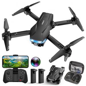Drone com Câmera HD 1080P FPV Dobrável para Iniciantes e Crianças - Controle por Voz e Gestos, Decolagem/Pouso com Um Toque, Velcase