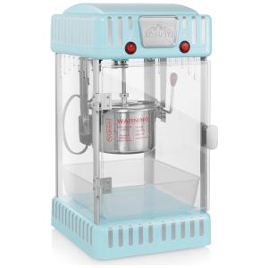 Máquina de Pipoca Retrô com Chaleira de 0,09g Popper de Mesa Vintage Azul Olde Midway