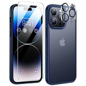 Capa para Iphone 14 Pro Max com Protetor de Tela Embutido e à Prova dÁgua, Humixx, Azul Marinho