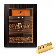 Humidor para Charutos CINOROW Ébano com LED Ajustável 150 Charutos 3 Gavetas Cedro