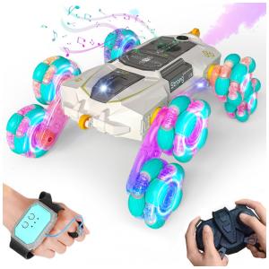 Carrinho de Acrobacias de Controle por Gestos 8WD para Crianças de 6 a 12 Anos - Branco,SAUFTTI