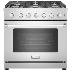 Fogão a gás profissional 91cm Empava inox 6 queimadores selados alta potência forno convecção infravermelho 110V