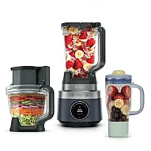 Liquidificador Ninja CrushBOSS 3 em 1 com Processador de Alimentos 1850W 72 oz Azul-Marinho
