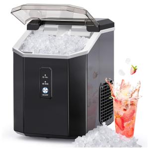 Máquina de Gelo com Capacidade para 15 kg em 24H e Colher de Gelo, 110V 300W, FOOING, Preto