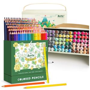 Kit Lapis Profissional com Estojo 126 Peças, Arrtx