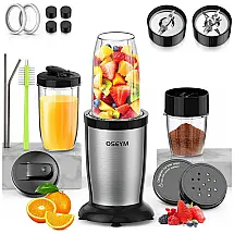Liquidificador Portátil com 19 Acessórios para Vitaminas 850W, 110v, OSEYM, Cinza