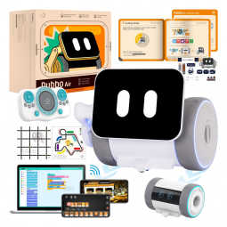 Robô Interativo Programável STEM WhalesBot Pubbo Air com Controle por Voz, Toque, APP e Controle Remoto para Crianças a Partir de 6 Anos