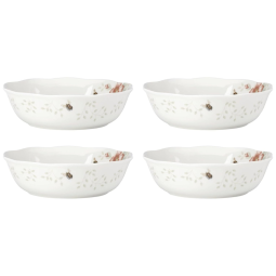 Conjunto de Tigelas para Sopa 950mL com 4 Peças, Material de Porcelana e Formato Redondo, Lenox 896510, Branco Colorido