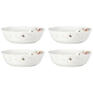 Conjunto de Tigelas para Sopa 950mL com 4 Peças, Material de Porcelana e Formato Redondo, Lenox 896510, Branco Colorido