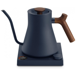 Chaleira Elétrica Fellow Stagg EKG Pro Azul Pedra com Alça de Madeira Nogal Controle Preciso de Temperatura 0,9 L 110V 1200W