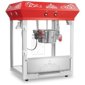 Olde Midway Máquina de Pipoca com Panela Antiaderente, 110V, 640W, Vermelho