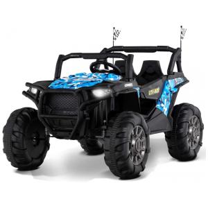 Carro, Carrinho Elétrico Infantil, 2 lugares, 12V, controle remoto, USB e luz LED, idade 3 a 8 anos, azul, UENJOY, Azul
