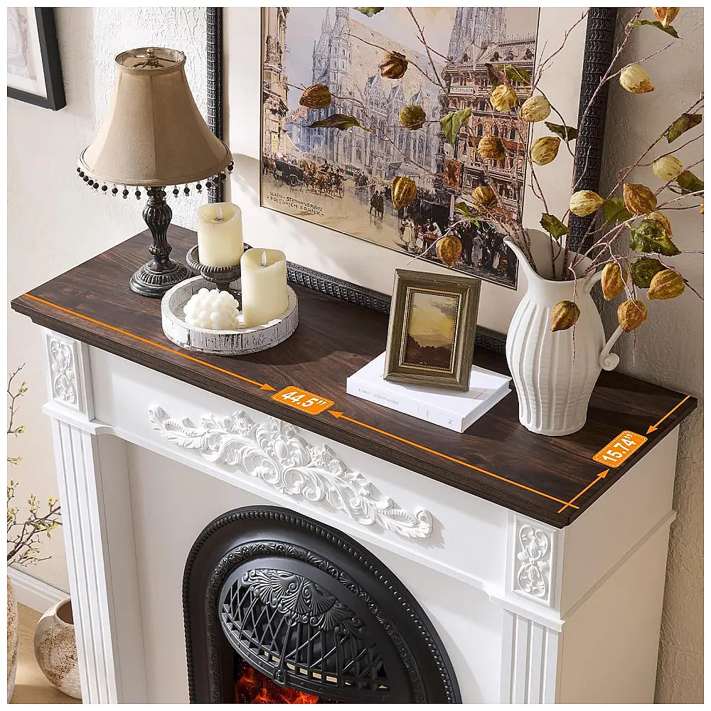 Lareira Elétrica FFBCFDK 114x116cm 1400W Chamas 3D TV Stand Farmhouse 110V — foto 2