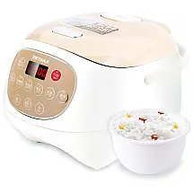 Panela Arroz Elétrica Multifuncional Tianji TJFD30D 3L, Revestida de Cerâmica, Branca