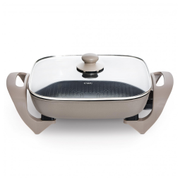 Frigideira Elétrica COOK WITH COLOR 30 cm x 30 cm com Revestimento Cerâmico Antiaderente Livre de Substâncias Químicas, 1400W