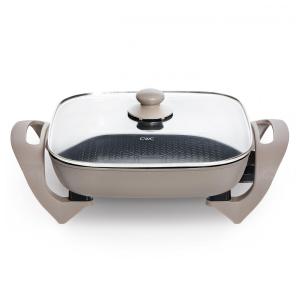 Frigideira Elétrica COOK WITH COLOR 30 cm x 30 cm com Revestimento Cerâmico Antiaderente Livre de Substâncias Químicas, 1400W