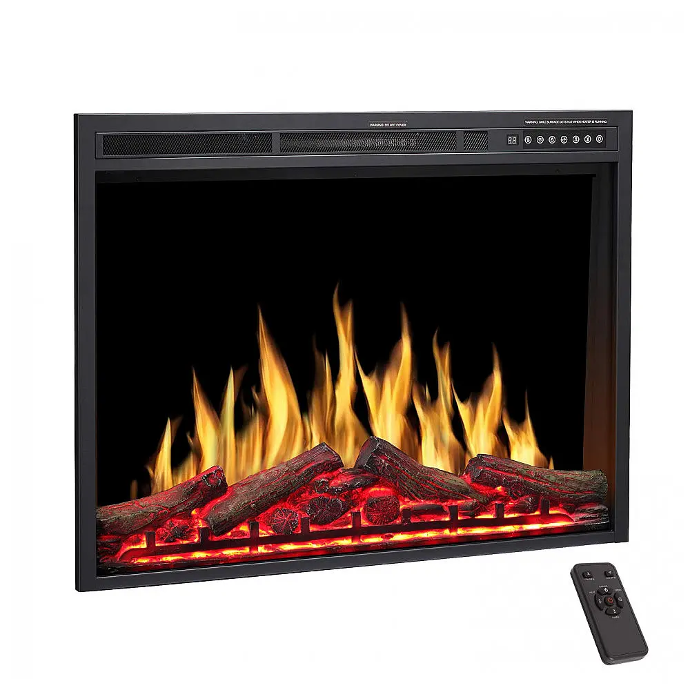 Lareira Elétrica R.W.Flame 86x66cm 1500W Chamas LED 9 Cores Embutir 110V