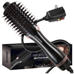 Escova Rotativa Elétrica Blowout Profissional e Modeladora, Gold, Bivolt, MAGNIFEKO, Preto