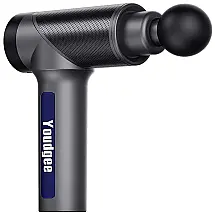 Massageador Pistola Elétrico Profissional Sem Fio com 6 Acessórios e 5 Velocidades, YOUDGEE H1, Preto