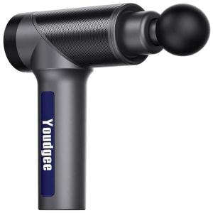 Massageador Pistola Elétrico Profissional Sem Fio com 6 Acessórios e 5 Velocidades, YOUDGEE H1, Preto