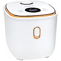 Mini Panela Arroz Elétrica Multifuncional RUNHU 1.2L com Temporizador, Branca