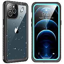 Capinha Compatível com iPhone 12 pro Max a Prova d com Vidro Temperado, SPIDERCASE, Azul