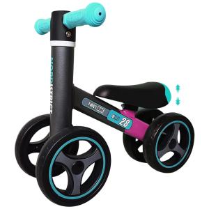 Bicicleta sem Pedal Infantil com 4 Rodas para Crianças de 1 a 4 Anos, NORDISTRICT, Preto