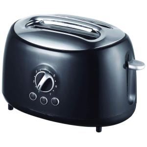 Torradeira Elétrica de 2 Fatias com 7 Níveis de Tostagem, Aço Inoxidável, 800W, 110v, BRENTWOOD TS 270BK, Preto