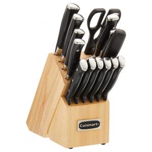 Conjunto de Facas em Aço Inoxidável com Bloco de Bancada, 15 Peças, CUISINART C77BTR 15P, Preto