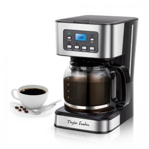 Cafeteira Elétrica Programável com Tela LCD e Desligamento Automático, 110v, TAYLOR SWODEN, Preto