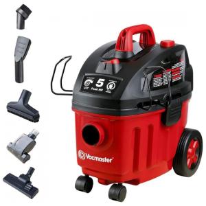 Aspirador de Pó VF408 Seco e Úmido 15L, 5 Pico HP com Extensores, 110v, VACMASTER, Vermelho