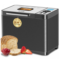 Panificadora Automática 19 em 1 com Panela de Cerâmica, Temporizador, Cor e Tamanho Ajustável, 110V, KBS