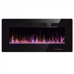 Lareira Elétrica Xbeauty de 76 cm, Embutida ou de Parede, Linear, Ultrafina e Leve, LED, Tela Touch, Controle Remoto, 1500W