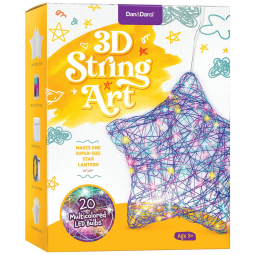Kit Faça Você Mesmo DIY Estrela com Luz LED, Idade Recomendada 8 ou mais, DANDARCI 3D String Art, Azul
