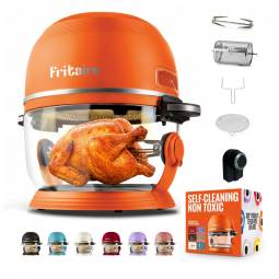 Air Fryer de 5L com Visibilidade 360 e Tecnologia Autolimpante, 110V 1500W, Fritaire, Laranja