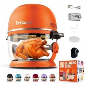 Air Fryer de 5L com Visibilidade 360 e Tecnologia Autolimpante, 110V 1500W, Fritaire, Laranja