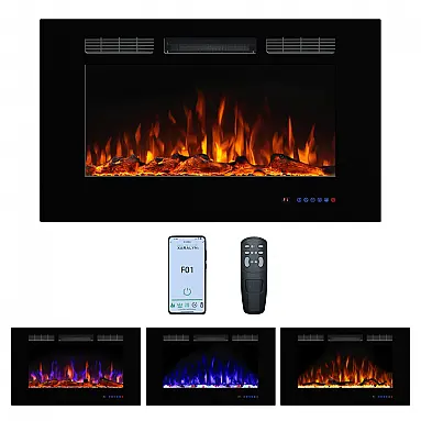 Lareira Elétrica Dreamflame 91x55cm 1500W
