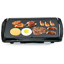 Grill Elétrico Antiaderente com 6 Níveis de Temperatura, 110V 1300W, Nozaya, Preto