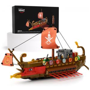 Kit de Construção Navio de Guerra Espartano com 1033 Peças, Nifeliz, Marrom