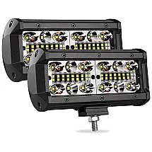 Farol de Milha LED Off Road Osram 2 Unidades 17,7cm 240W 24000 Lúmens Fileira Quádrupla, WAYUP