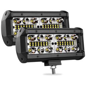 Farol de Milha LED Off Road Osram 2 Unidades 17,7cm 240W 24000 Lúmens Fileira Quádrupla, WAYUP