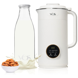 Máquina de Leite Vegetal 1,2L com Limpeza Automática e Garrafa de Vidro, Vos, Branca