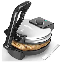 Sanduicheira Elétrica com Superfície Antiaderente, Cortador de Torradas e Livro de Receitas, 1200W, 110v, FineMade, Preta