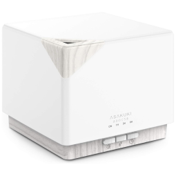Premium Umidificador Ultrassônico Portátil 0.7L com Aromaterapia e 7 Luzes LED, até 6H, 110v, ASAKUKI 100 DF025, Branco