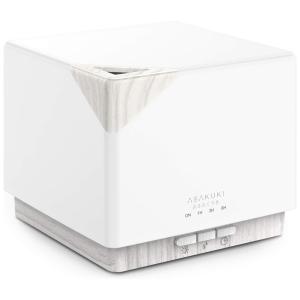 Premium Umidificador Ultrassônico Portátil 0.7L com Aromaterapia e 7 Luzes LED, até 6H, 110v, ASAKUKI 100 DF025, Branco