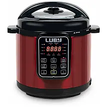 Panela de Pressão Elétrica de 5.6L Inteligente com 16 Predefinições, 1000W, 110v, LUBY GT606, Vermelho