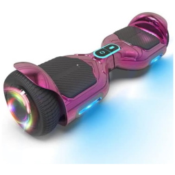 Hoverboard Elétrico com Alto Falante sem Fio Bluetooth e Luzes LED, HOVERSTAR, Roxo