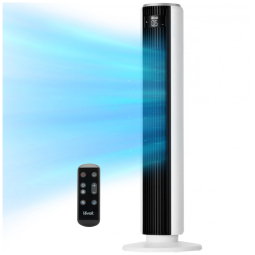 Ventilador de Torre Oscilante sem Lâmina com 5 Velocidades e 4 Modos, 110V, LEVOIT, Branco